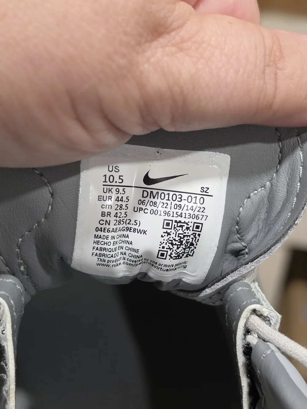 Nike Men's Gray Perforated Leather Oxfords